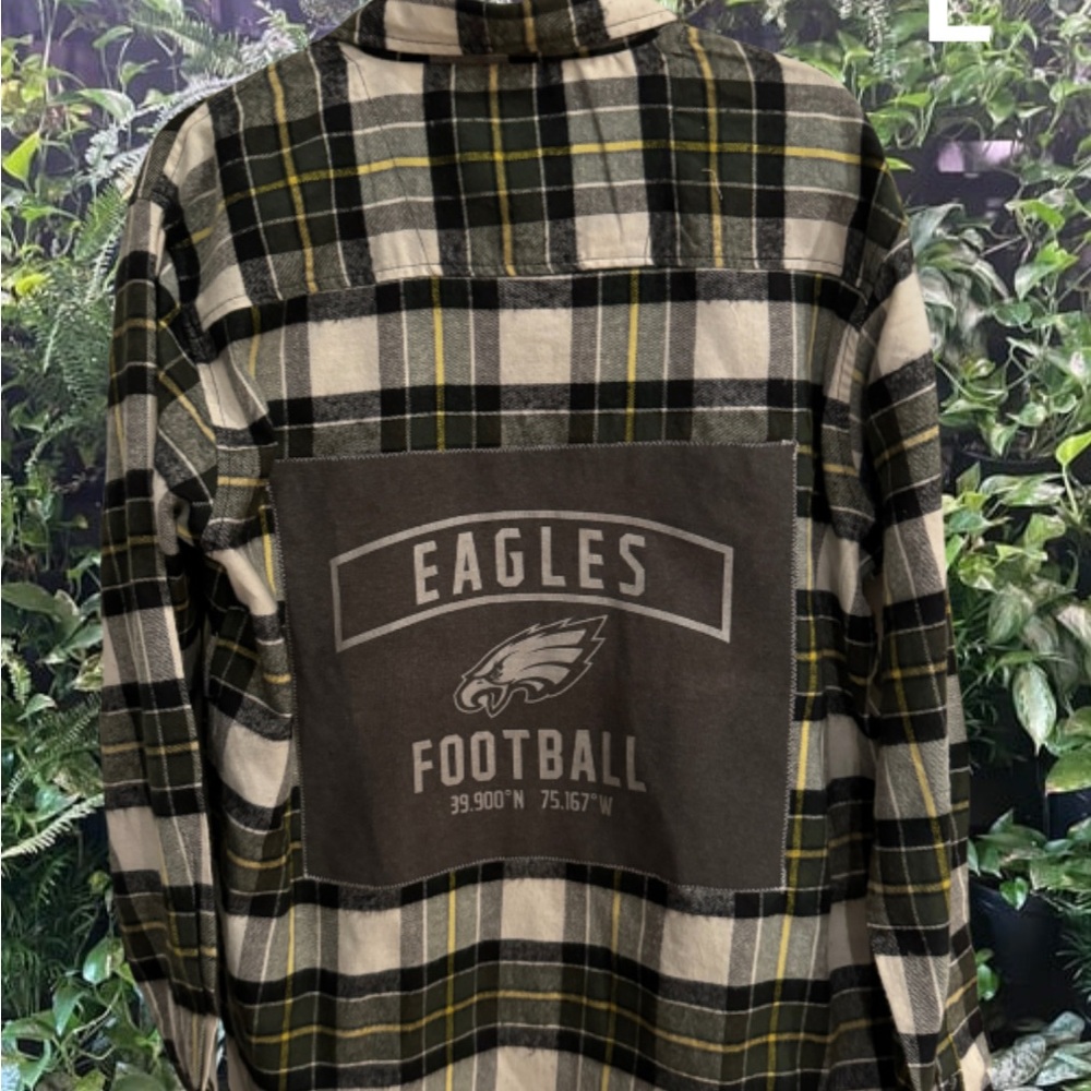Upcycled Eagles Flannel Size Size L